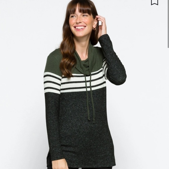 𝅺Market and Spruce Cameron Cowl Neck Brushed Knit Top - Picture 1 of 6